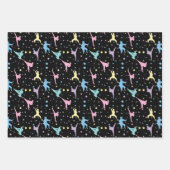 Martial Arts Karate Abstracte Stars Sparkles Inpakpapier Vel (Voorkant 3)