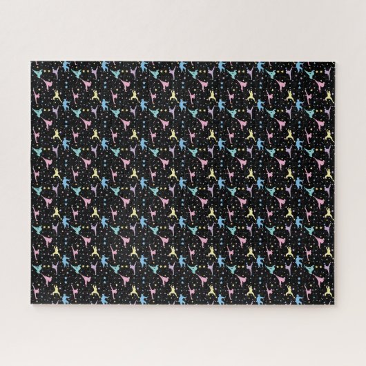 Martial Arts Karate Abstracte Stars Sparkles Legpuzzel (Horizontaal)