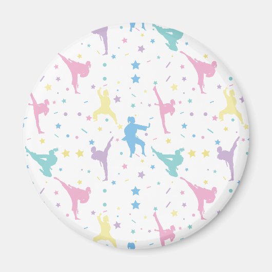 Martial Arts Karate Abstracte Stars Sparkles Magneet (Voorkant)