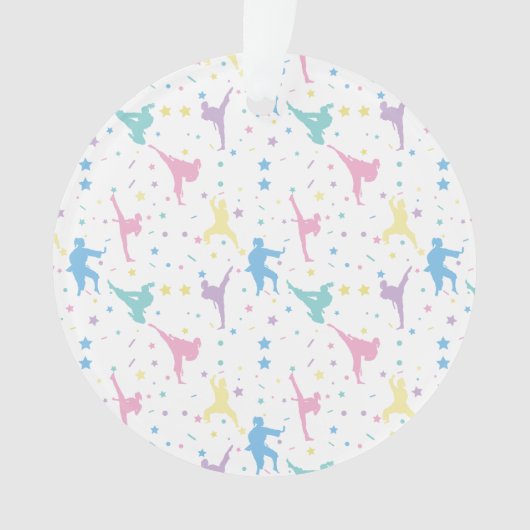Martial Arts Karate Abstracte Stars Sparkles Ornament (voorkant)