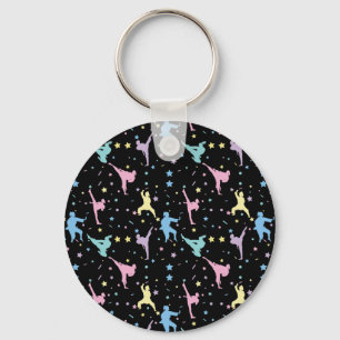 Martial Arts Karate Abstracte Stars Sparkles Sleutelhanger