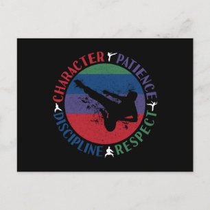 Martial Arts - Karate Core Values Briefkaart