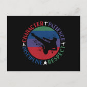 Martial Arts - Karate Core Values Briefkaart (Voorkant)
