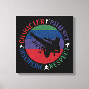 Martial Arts - Karate Core Values Canvas Afdruk
