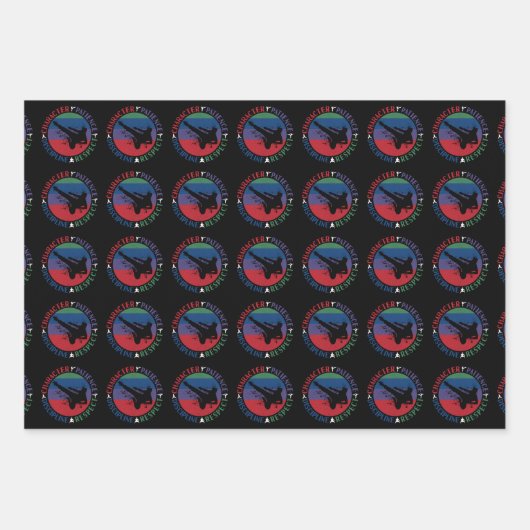 Martial Arts - Karate Core Values Inpakpapier Vel (Voorkant)