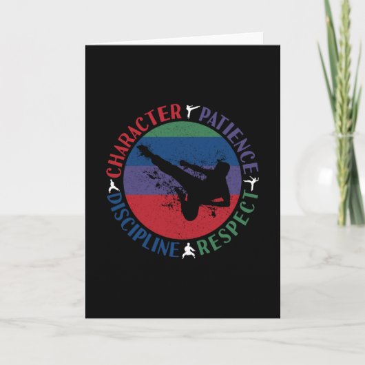 Martial Arts - Karate Core Values Kaart (Voorkant)