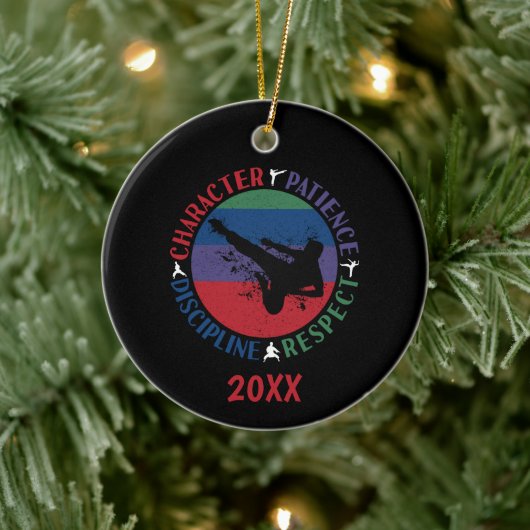 Martial Arts - Karate Core Values Keramisch Ornament (Boom)