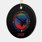 Martial Arts - Karate Core Values Keramisch Ornament (Links)