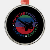Martial Arts - Karate Core Values Metalen Ornament (Voorkant)