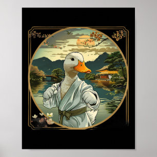 Martial Arts Karate Duck Sunset Garden Mma Taekwon Poster
