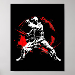 Martial Arts Karate Fan Dynamic MMA Design Poster
