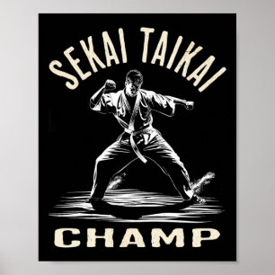 Martial Arts Karate Fan - Dynamisch Kunstenaarsont Poster