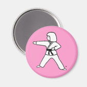 Martial Arts Kid 2 aimant rose (Recto/Verso)