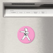 Martial Arts Kid 2 aimant rose (In Situ (Lave-vaisselle))