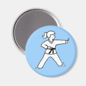 Martial Arts Kid 4 aimant bleu clair (Recto/Verso)