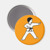 Martial Arts Kind 6 oranje magneet (Voorkant / Achterkant)
