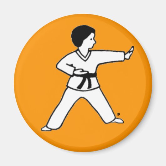 Martial Arts Kind 6 oranje magneet (Voorkant)