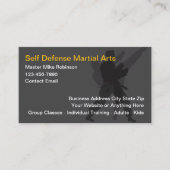 Martial Arts klasse instructeur Visitekaartjes (Voorkant)