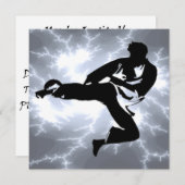 Martial Arts Lightning Male Invitation dans l'arge (Devant / Derrière)