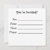 Martial Arts Lightning Male Invitation dans l'arge (Dos)