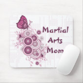 Martial Arts mam roze Butterflies Muismat (Met muis)