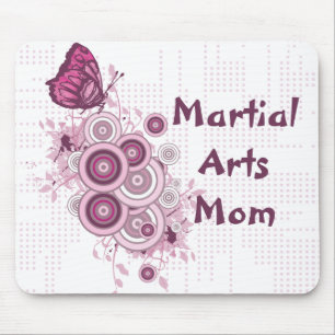 Martial Arts mam roze Butterflies Muismat