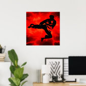 Martial Arts man Red Lightning poster (Bureau à domicile)