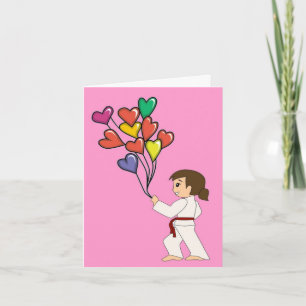 Martial Arts Meisje Valentijn Kaarten