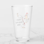 Martial Arts Merry Kick-Mas Kerstmis Glas (Achterkant)