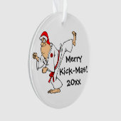 Martial Arts Merry Kick-Mas Kerstmis Ornament (voorkant)