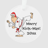 Martial Arts Merry Kick-Mas Kerstmis Ornament (voorkant)