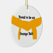 Martial Arts Oranje Belt Pride Keramisch Ornament (Rechts)