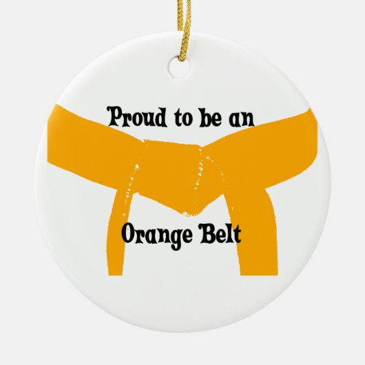 Martial Arts Oranje Belt Pride Keramisch Ornament (Voorkant)