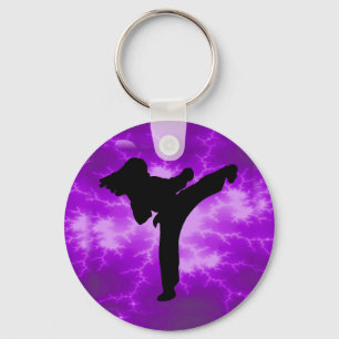 Martial Arts Paars Lightning Girl Sleutelhanger