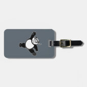 Martial Arts Panda - Grijs Bagagelabel (Voorkant horizontaal)