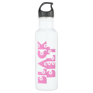 Martial Arts Pink Floral Black Belt Waterfles