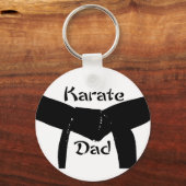 Martial Arts Plain Black Belt Karate Dad Sleutelha Sleutelhanger (Voorkant)