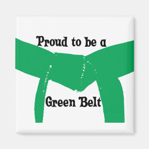 Martial Arts Proud om een groene gordel te worden Magneet