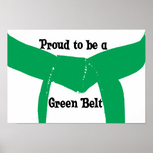 Martial Arts Proud om een groene gordel te worden Poster