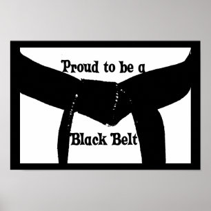 Martial Arts Proud om een Poster met zwarte gordel