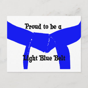 Martial Arts Proud tot lichtblauwe gordel Briefkaart