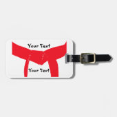 Martial Arts Red Belt Gear Bag Label Bagagelabel (Voorkant horizontaal)
