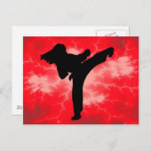 Martial Arts Red Lightning Briefkaart (Voorkant / Achterkant)