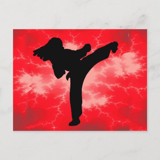 Martial Arts Red Lightning Briefkaart (Voorkant)