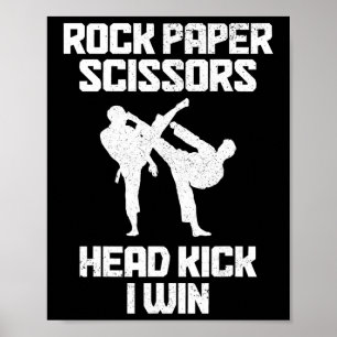 Martial Arts Rock Papier Schaar Taekwondo Karate Poster