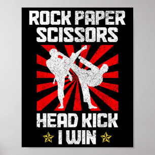 Martial Arts Rock Papier Schaar Taekwondo Karate Poster