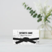 Martial Arts School Black Belt Master Visitekaartje (Staand voorkant)