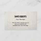 Martial Arts School Karate Dojo Black Belt Master Visitekaartje (Achterkant)