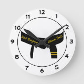 Martial Arts Second Degree Black Belt Ronde Klok (Voorkant)