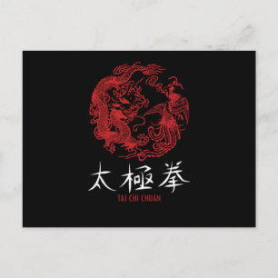 Martial Arts Self Defense Meditate Yoga Tai Chi Ch Briefkaart